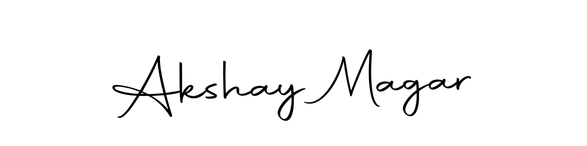 How to make Akshay Magar name signature. Use Autography-DOLnW style for creating short signs online. This is the latest handwritten sign. Akshay Magar signature style 10 images and pictures png