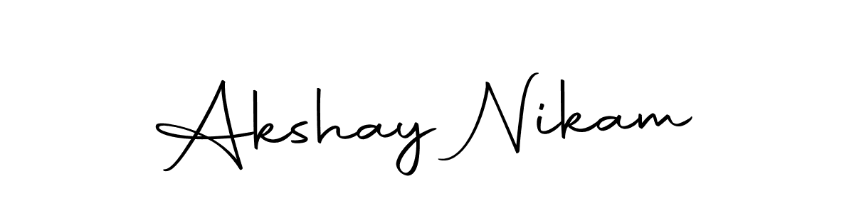 Design your own signature with our free online signature maker. With this signature software, you can create a handwritten (Autography-DOLnW) signature for name Akshay Nikam. Akshay Nikam signature style 10 images and pictures png