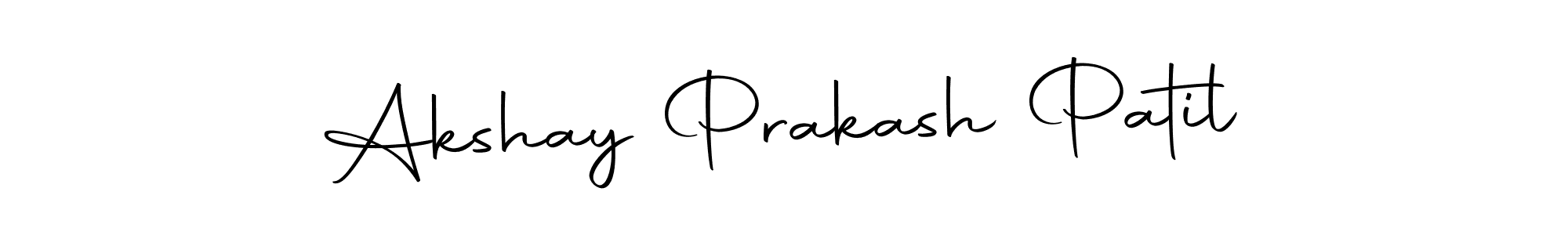 How to make Akshay Prakash Patil name signature. Use Autography-DOLnW style for creating short signs online. This is the latest handwritten sign. Akshay Prakash Patil signature style 10 images and pictures png