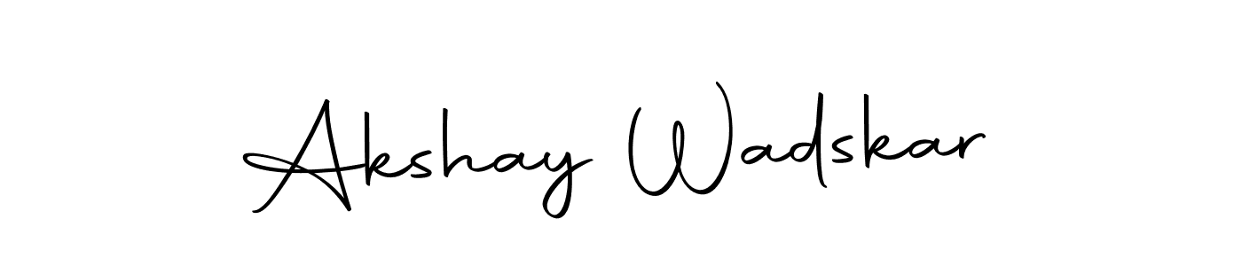 How to make Akshay Wadskar name signature. Use Autography-DOLnW style for creating short signs online. This is the latest handwritten sign. Akshay Wadskar signature style 10 images and pictures png