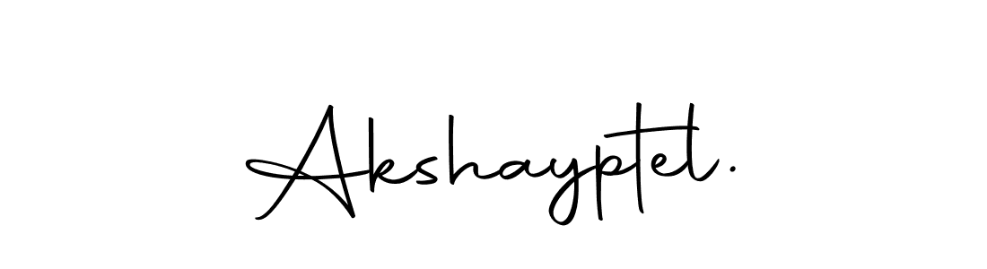 The best way (Autography-DOLnW) to make a short signature is to pick only two or three words in your name. The name Akshayptel. include a total of six letters. For converting this name. Akshayptel. signature style 10 images and pictures png