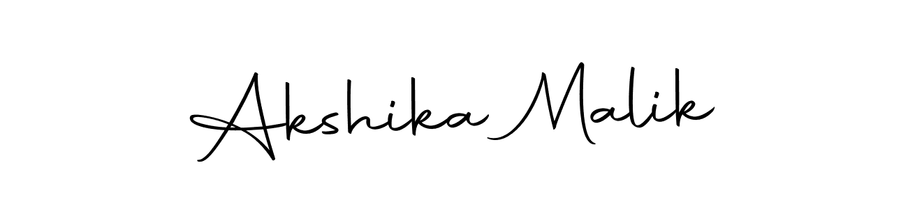 Design your own signature with our free online signature maker. With this signature software, you can create a handwritten (Autography-DOLnW) signature for name Akshika Malik. Akshika Malik signature style 10 images and pictures png