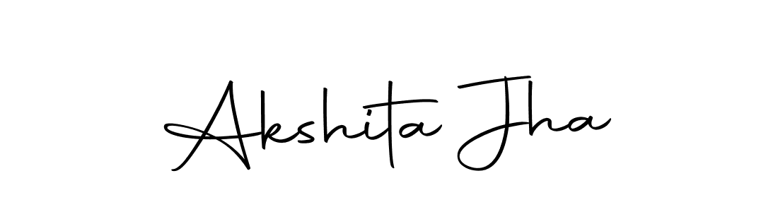 Create a beautiful signature design for name Akshita Jha. With this signature (Autography-DOLnW) fonts, you can make a handwritten signature for free. Akshita Jha signature style 10 images and pictures png