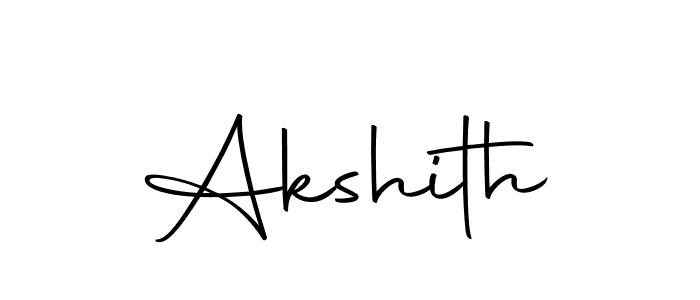 Create a beautiful signature design for name Akshith. With this signature (Autography-DOLnW) fonts, you can make a handwritten signature for free. Akshith signature style 10 images and pictures png