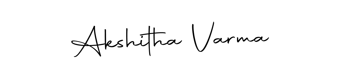 Create a beautiful signature design for name Akshitha Varma. With this signature (Autography-DOLnW) fonts, you can make a handwritten signature for free. Akshitha Varma signature style 10 images and pictures png