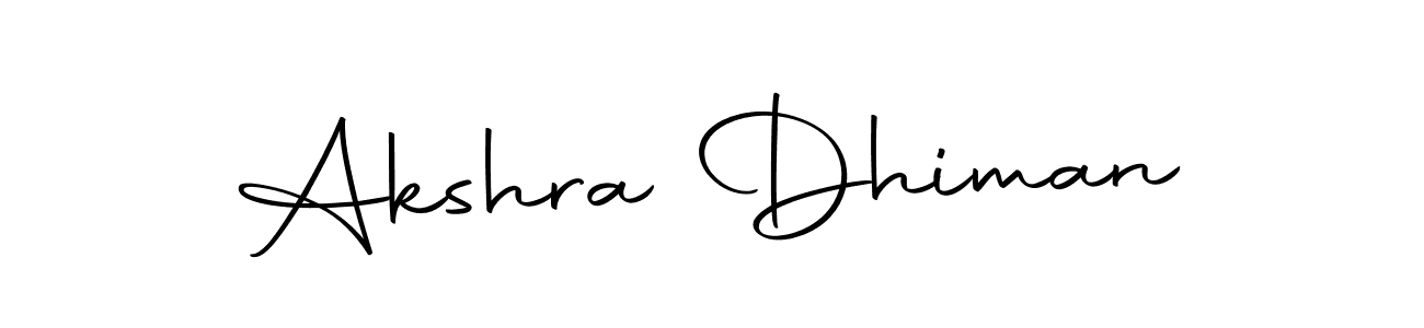 Make a beautiful signature design for name Akshra Dhiman. With this signature (Autography-DOLnW) style, you can create a handwritten signature for free. Akshra Dhiman signature style 10 images and pictures png