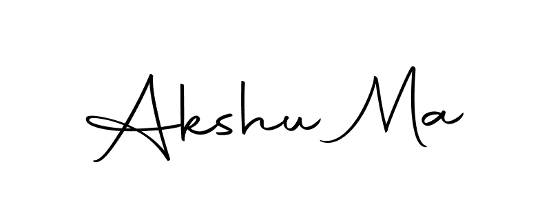 Use a signature maker to create a handwritten signature online. With this signature software, you can design (Autography-DOLnW) your own signature for name Akshu Ma. Akshu Ma signature style 10 images and pictures png