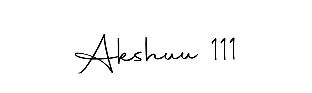 Use a signature maker to create a handwritten signature online. With this signature software, you can design (Autography-DOLnW) your own signature for name Akshuu 111. Akshuu 111 signature style 10 images and pictures png