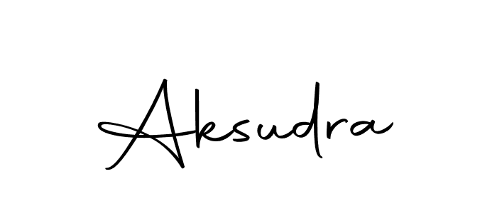 Design your own signature with our free online signature maker. With this signature software, you can create a handwritten (Autography-DOLnW) signature for name Aksudra. Aksudra signature style 10 images and pictures png
