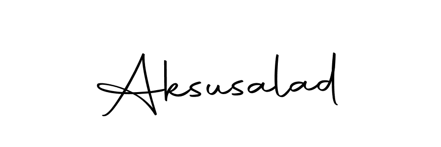 How to make Aksusalad name signature. Use Autography-DOLnW style for creating short signs online. This is the latest handwritten sign. Aksusalad signature style 10 images and pictures png