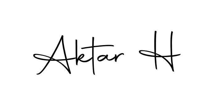 You should practise on your own different ways (Autography-DOLnW) to write your name (Aktar H) in signature. don't let someone else do it for you. Aktar H signature style 10 images and pictures png