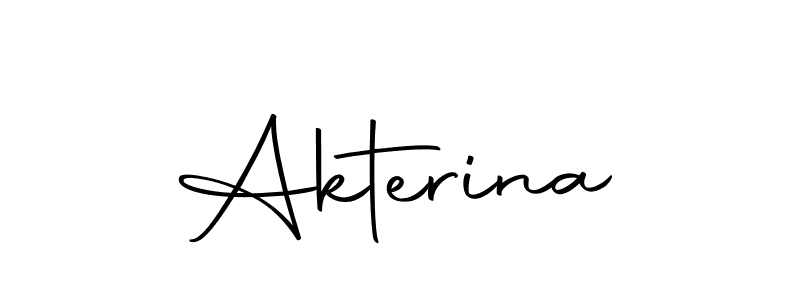 Design your own signature with our free online signature maker. With this signature software, you can create a handwritten (Autography-DOLnW) signature for name Akterina. Akterina signature style 10 images and pictures png