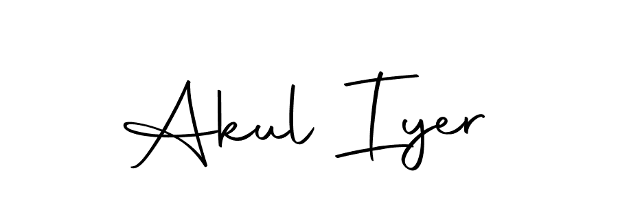 Design your own signature with our free online signature maker. With this signature software, you can create a handwritten (Autography-DOLnW) signature for name Akul Iyer. Akul Iyer signature style 10 images and pictures png
