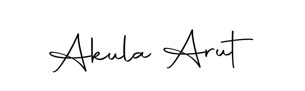 How to make Akula Arut name signature. Use Autography-DOLnW style for creating short signs online. This is the latest handwritten sign. Akula Arut signature style 10 images and pictures png
