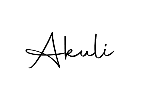 You should practise on your own different ways (Autography-DOLnW) to write your name (Akuli) in signature. don't let someone else do it for you. Akuli signature style 10 images and pictures png