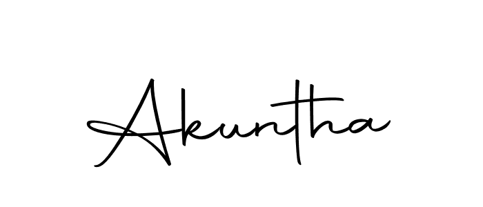 Design your own signature with our free online signature maker. With this signature software, you can create a handwritten (Autography-DOLnW) signature for name Akuntha. Akuntha signature style 10 images and pictures png