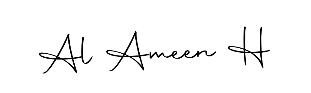 Design your own signature with our free online signature maker. With this signature software, you can create a handwritten (Autography-DOLnW) signature for name Al Ameen H. Al Ameen H signature style 10 images and pictures png