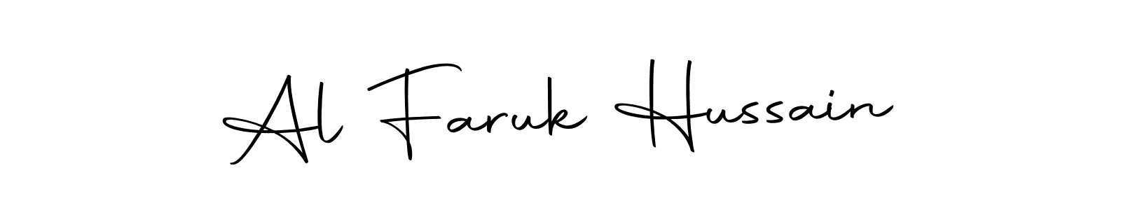 How to make Al Faruk Hussain name signature. Use Autography-DOLnW style for creating short signs online. This is the latest handwritten sign. Al Faruk Hussain signature style 10 images and pictures png