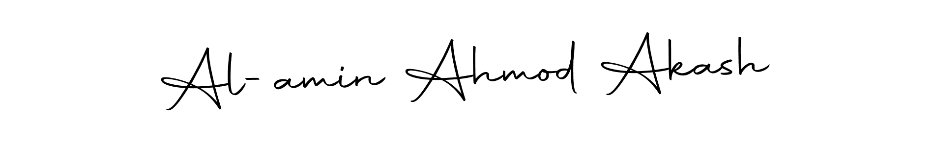 How to make Al-amin Ahmod Akash name signature. Use Autography-DOLnW style for creating short signs online. This is the latest handwritten sign. Al-amin Ahmod Akash signature style 10 images and pictures png