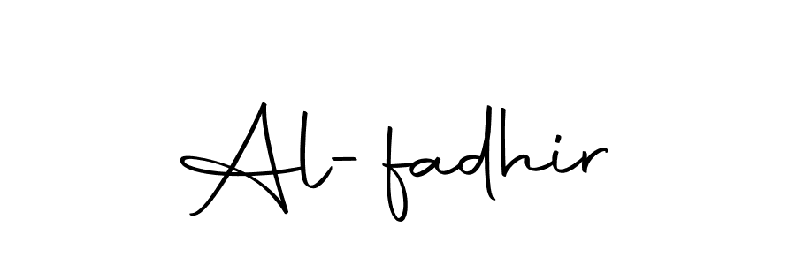 Create a beautiful signature design for name Al-fadhir. With this signature (Autography-DOLnW) fonts, you can make a handwritten signature for free. Al-fadhir signature style 10 images and pictures png