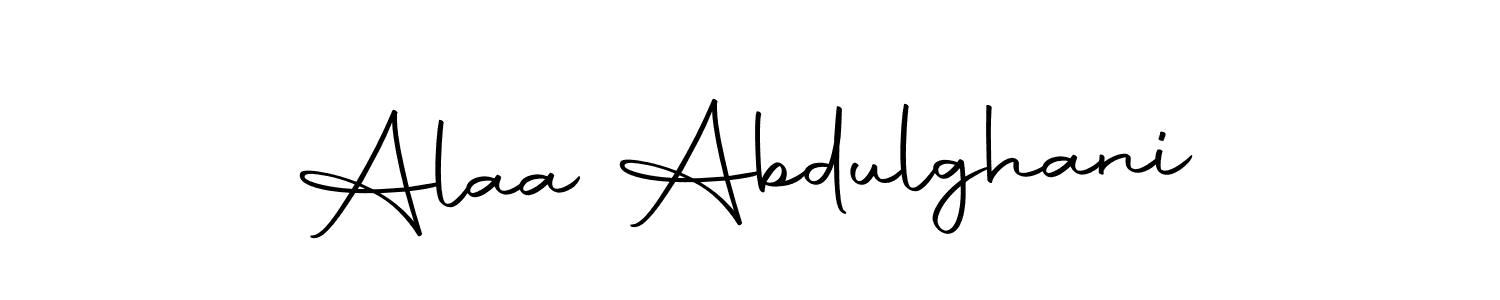 Design your own signature with our free online signature maker. With this signature software, you can create a handwritten (Autography-DOLnW) signature for name Alaa Abdulghani. Alaa Abdulghani signature style 10 images and pictures png