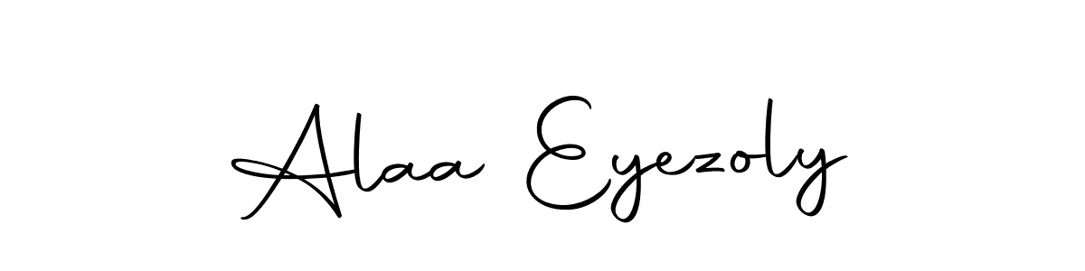 How to make Alaa Eyezoly name signature. Use Autography-DOLnW style for creating short signs online. This is the latest handwritten sign. Alaa Eyezoly signature style 10 images and pictures png