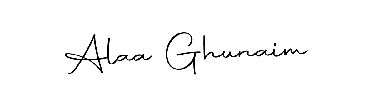 Make a beautiful signature design for name Alaa Ghunaim. With this signature (Autography-DOLnW) style, you can create a handwritten signature for free. Alaa Ghunaim signature style 10 images and pictures png