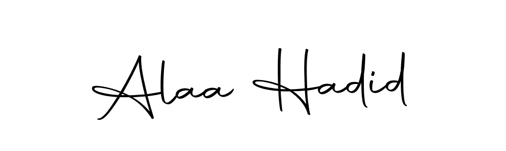 Make a beautiful signature design for name Alaa Hadid. With this signature (Autography-DOLnW) style, you can create a handwritten signature for free. Alaa Hadid signature style 10 images and pictures png