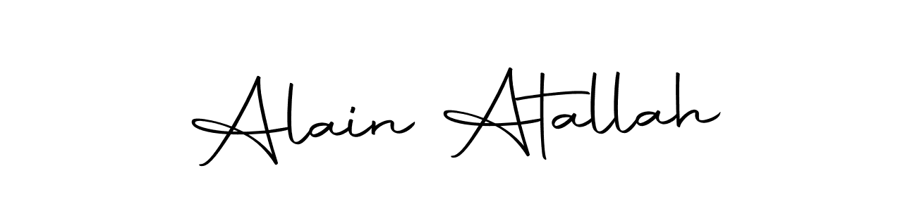Similarly Autography-DOLnW is the best handwritten signature design. Signature creator online .You can use it as an online autograph creator for name Alain Atallah. Alain Atallah signature style 10 images and pictures png