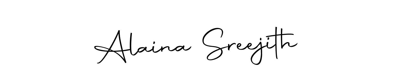 Create a beautiful signature design for name Alaina Sreejith. With this signature (Autography-DOLnW) fonts, you can make a handwritten signature for free. Alaina Sreejith signature style 10 images and pictures png