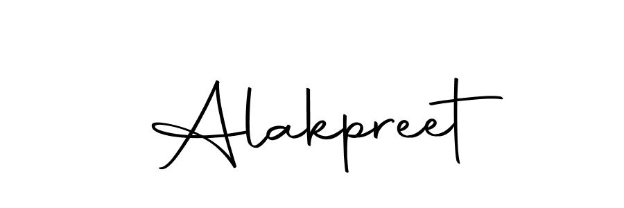 Use a signature maker to create a handwritten signature online. With this signature software, you can design (Autography-DOLnW) your own signature for name Alakpreet. Alakpreet signature style 10 images and pictures png
