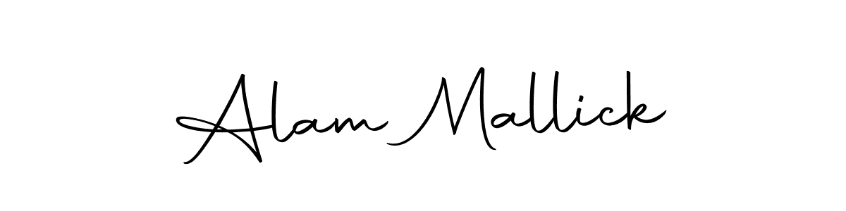 Use a signature maker to create a handwritten signature online. With this signature software, you can design (Autography-DOLnW) your own signature for name Alam Mallick. Alam Mallick signature style 10 images and pictures png
