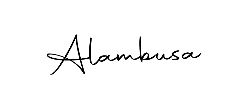 You should practise on your own different ways (Autography-DOLnW) to write your name (Alambusa) in signature. don't let someone else do it for you. Alambusa signature style 10 images and pictures png