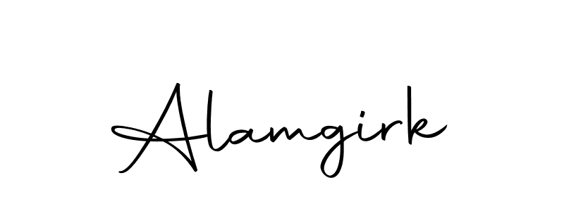 Use a signature maker to create a handwritten signature online. With this signature software, you can design (Autography-DOLnW) your own signature for name Alamgirk. Alamgirk signature style 10 images and pictures png
