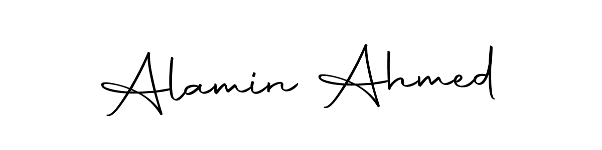 Design your own signature with our free online signature maker. With this signature software, you can create a handwritten (Autography-DOLnW) signature for name Alamin Ahmed. Alamin Ahmed signature style 10 images and pictures png