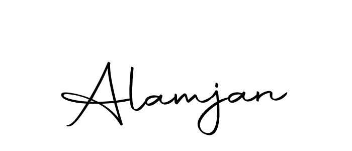 Create a beautiful signature design for name Alamjan. With this signature (Autography-DOLnW) fonts, you can make a handwritten signature for free. Alamjan signature style 10 images and pictures png