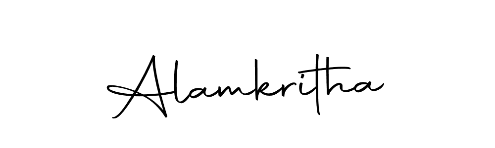 Make a beautiful signature design for name Alamkritha. With this signature (Autography-DOLnW) style, you can create a handwritten signature for free. Alamkritha signature style 10 images and pictures png