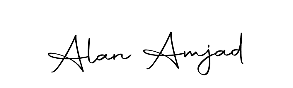 Similarly Autography-DOLnW is the best handwritten signature design. Signature creator online .You can use it as an online autograph creator for name Alan Amjad. Alan Amjad signature style 10 images and pictures png