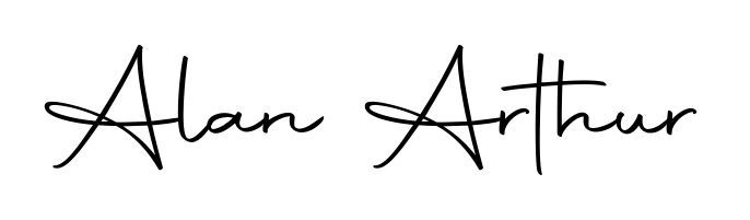 The Autography-DOLnW font transforms the name Alan Arthur into an executive sign with sharp precision and distinguished character. Alan Arthur signature style 10 images and pictures png