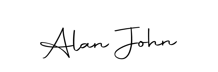 Alan John stylish signature style. Best Handwritten Sign (Autography-DOLnW) for my name. Handwritten Signature Collection Ideas for my name Alan John. Alan John signature style 10 images and pictures png