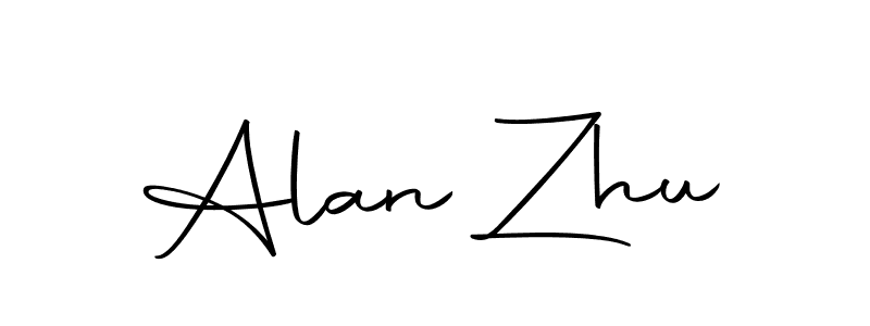 Create a beautiful signature design for name Alan Zhu. With this signature (Autography-DOLnW) fonts, you can make a handwritten signature for free. Alan Zhu signature style 10 images and pictures png