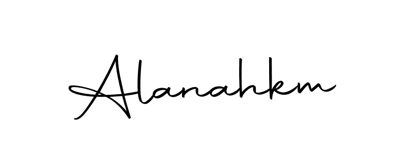 Make a beautiful signature design for name Alanahkm. With this signature (Autography-DOLnW) style, you can create a handwritten signature for free. Alanahkm signature style 10 images and pictures png