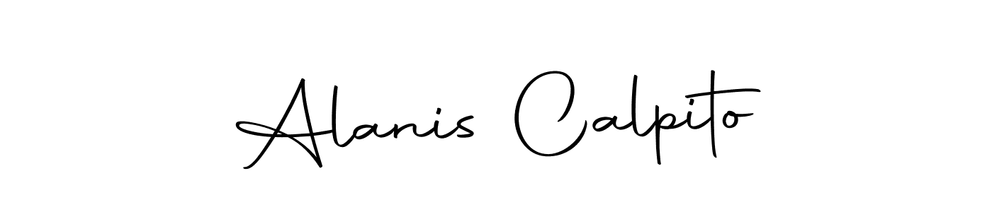 Autography-DOLnW is a professional signature style that is perfect for those who want to add a touch of class to their signature. It is also a great choice for those who want to make their signature more unique. Get Alanis Calpito name to fancy signature for free. Alanis Calpito signature style 10 images and pictures png