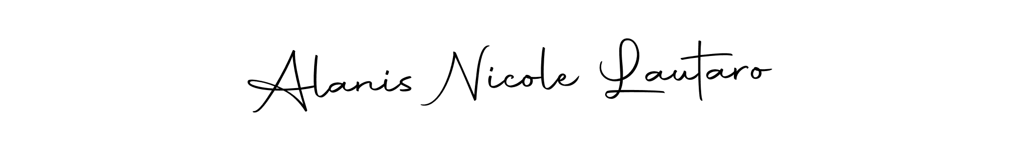 if you are searching for the best signature style for your name Alanis Nicole Lautaro. so please give up your signature search. here we have designed multiple signature styles  using Autography-DOLnW. Alanis Nicole Lautaro signature style 10 images and pictures png