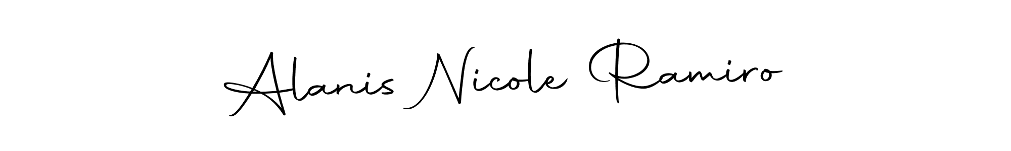 Alanis Nicole Ramiro stylish signature style. Best Handwritten Sign (Autography-DOLnW) for my name. Handwritten Signature Collection Ideas for my name Alanis Nicole Ramiro. Alanis Nicole Ramiro signature style 10 images and pictures png