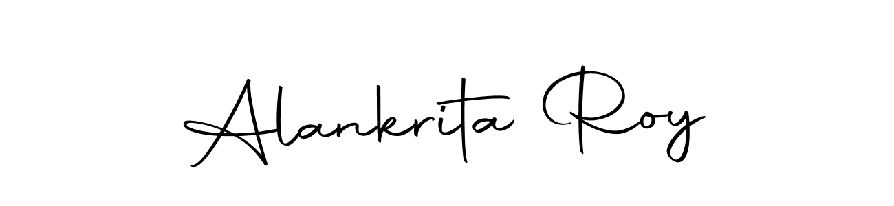 How to make Alankrita Roy name signature. Use Autography-DOLnW style for creating short signs online. This is the latest handwritten sign. Alankrita Roy signature style 10 images and pictures png