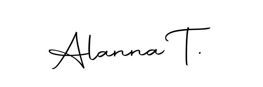 Use a signature maker to create a handwritten signature online. With this signature software, you can design (Autography-DOLnW) your own signature for name Alanna T.. Alanna T. signature style 10 images and pictures png