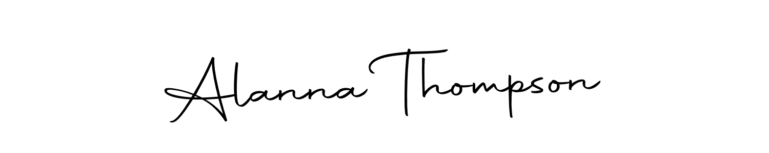 Make a short Alanna Thompson signature style. Manage your documents anywhere anytime using Autography-DOLnW. Create and add eSignatures, submit forms, share and send files easily. Alanna Thompson signature style 10 images and pictures png