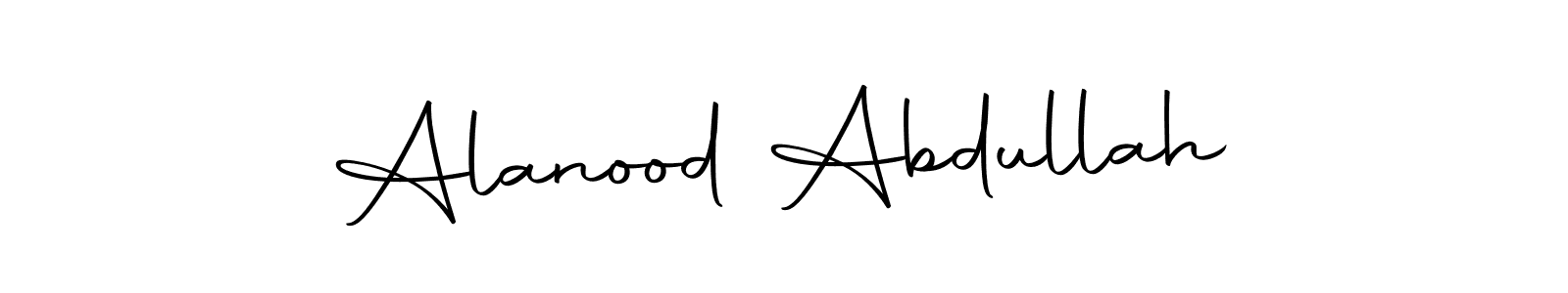 Design your own signature with our free online signature maker. With this signature software, you can create a handwritten (Autography-DOLnW) signature for name Alanood Abdullah. Alanood Abdullah signature style 10 images and pictures png