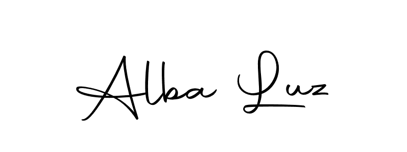 Make a beautiful signature design for name Alba Luz. With this signature (Autography-DOLnW) style, you can create a handwritten signature for free. Alba Luz signature style 10 images and pictures png